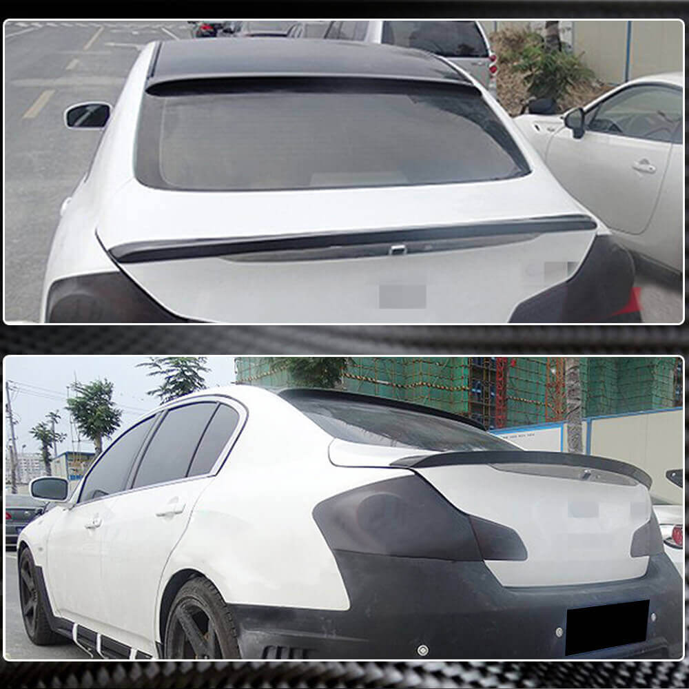 Infiniti G35 G37 G25 Sedan Rear Roof Spoiler Carbon Fiber-Ahacarbon