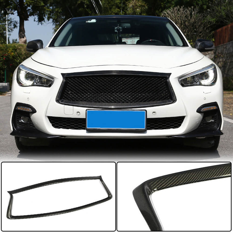 Infiniti Q50 Sedan 2018-2022 Front Grille Carbon Fiber-Ahacarbon
