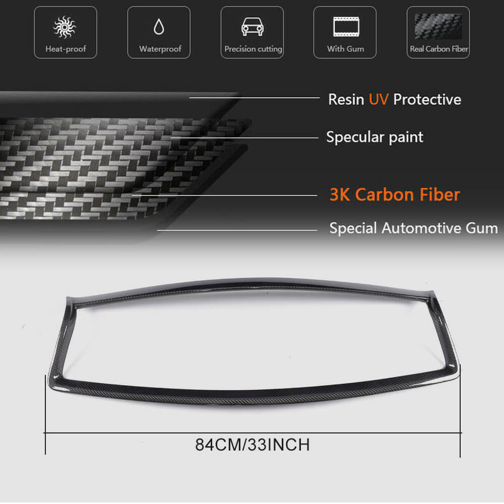 Infiniti Q50 Base/Sport Sedan 2014-2017 Carbon Fiber Front Bumper Grille-Ahacarbon