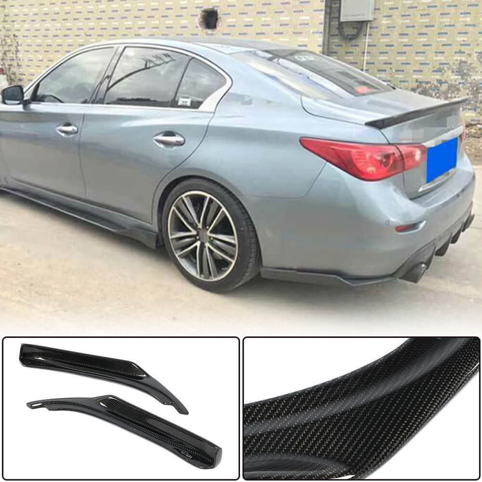 Infiniti Q50 2014-2017 Rear Bumper Splitters Carbon Fiber-Ahacarbon