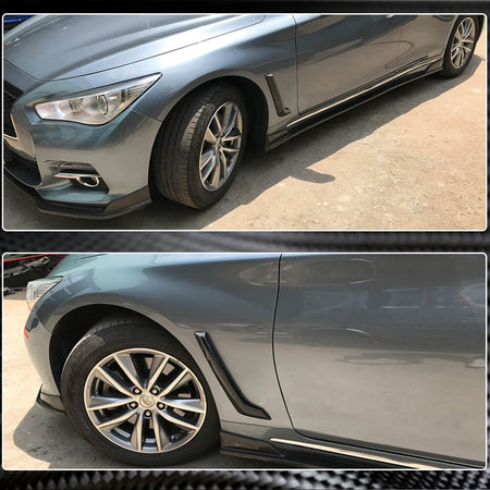 Infiniti Q50 2014-2020 Side Air Fender Vents Carbon Fiber-Ahacarbon