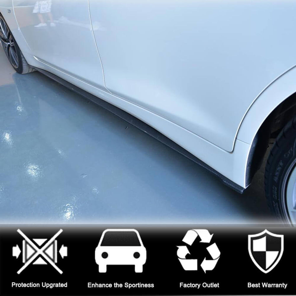 Infiniti Q50 Sedan 2014-2022 Side Skirts Carbon Fiber-Ahacarbon