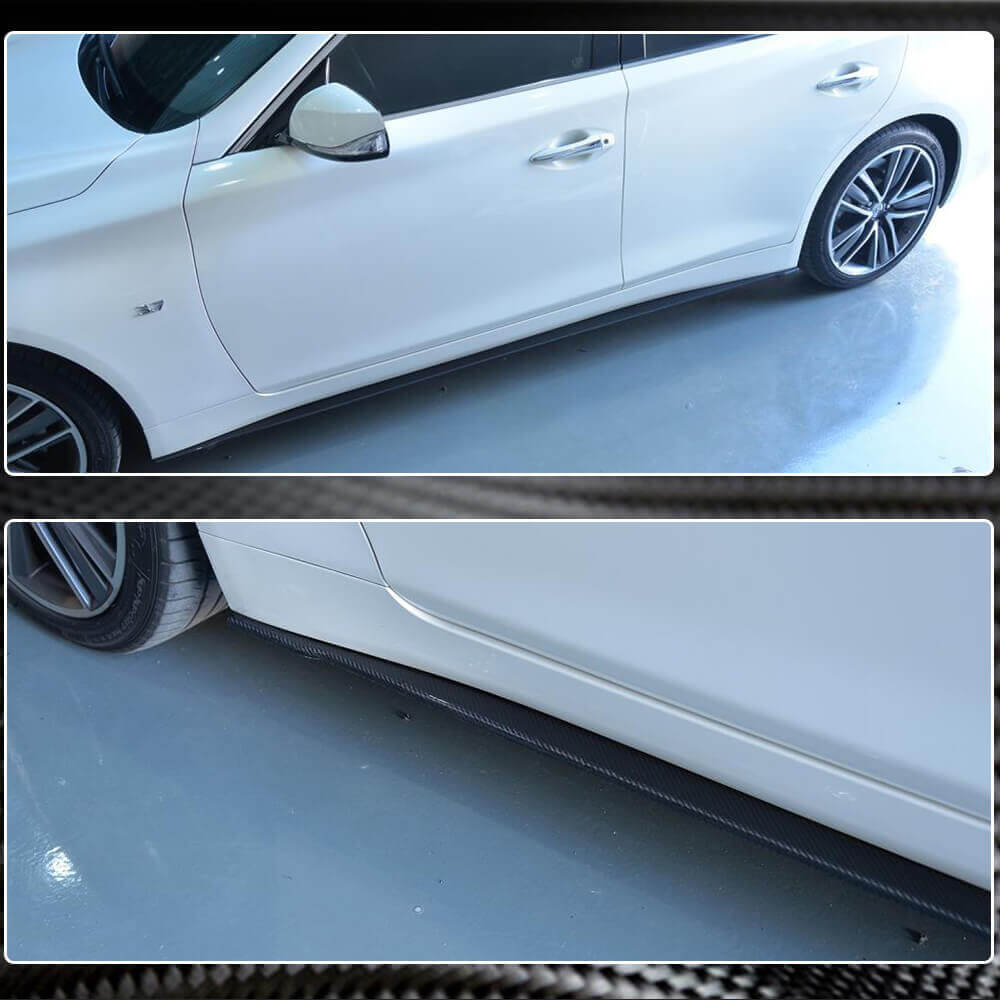Infiniti Q50 Sedan 2014-2022 Side Skirts Carbon Fiber-Ahacarbon