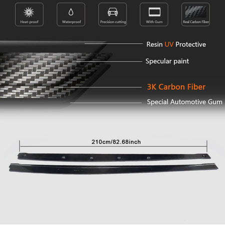 Infiniti Q50 Sedan 2014-2022 Side Skirts Carbon Fiber-Ahacarbon