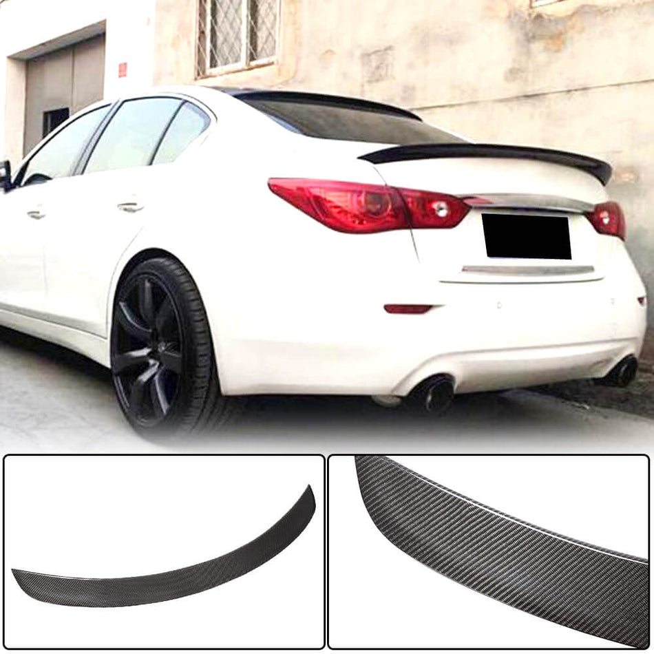 Infiniti Q50 Q50S 2014-2022 Rear Trunk Spoiler Carbon Fiber-Ahacarbon