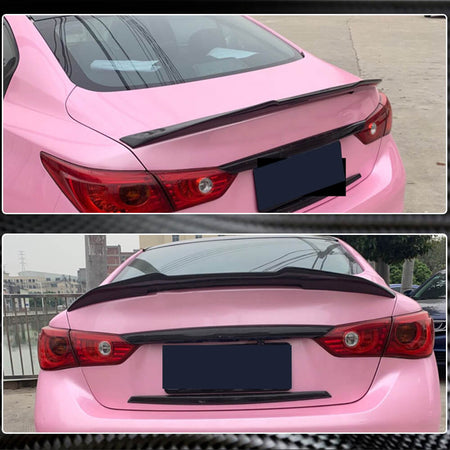 Infiniti Q50 Q50S 2014-2022 Rear Trunk Spoiler Real Carbon Fiber-Ahacarbon