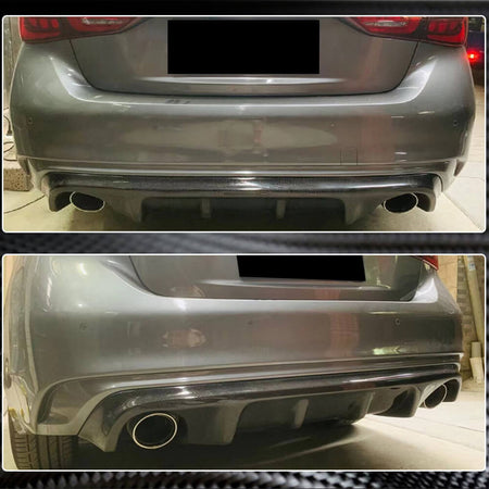 Infiniti Q50 Q50S 2018-2022 Rear Bumper Diffuser Carbon Fiber-Ahacarbon