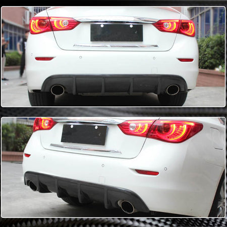 Infiniti Q50 2014-2017 Rear Bumper Diffuser Carbon Fiber/FRP-Ahacarbon