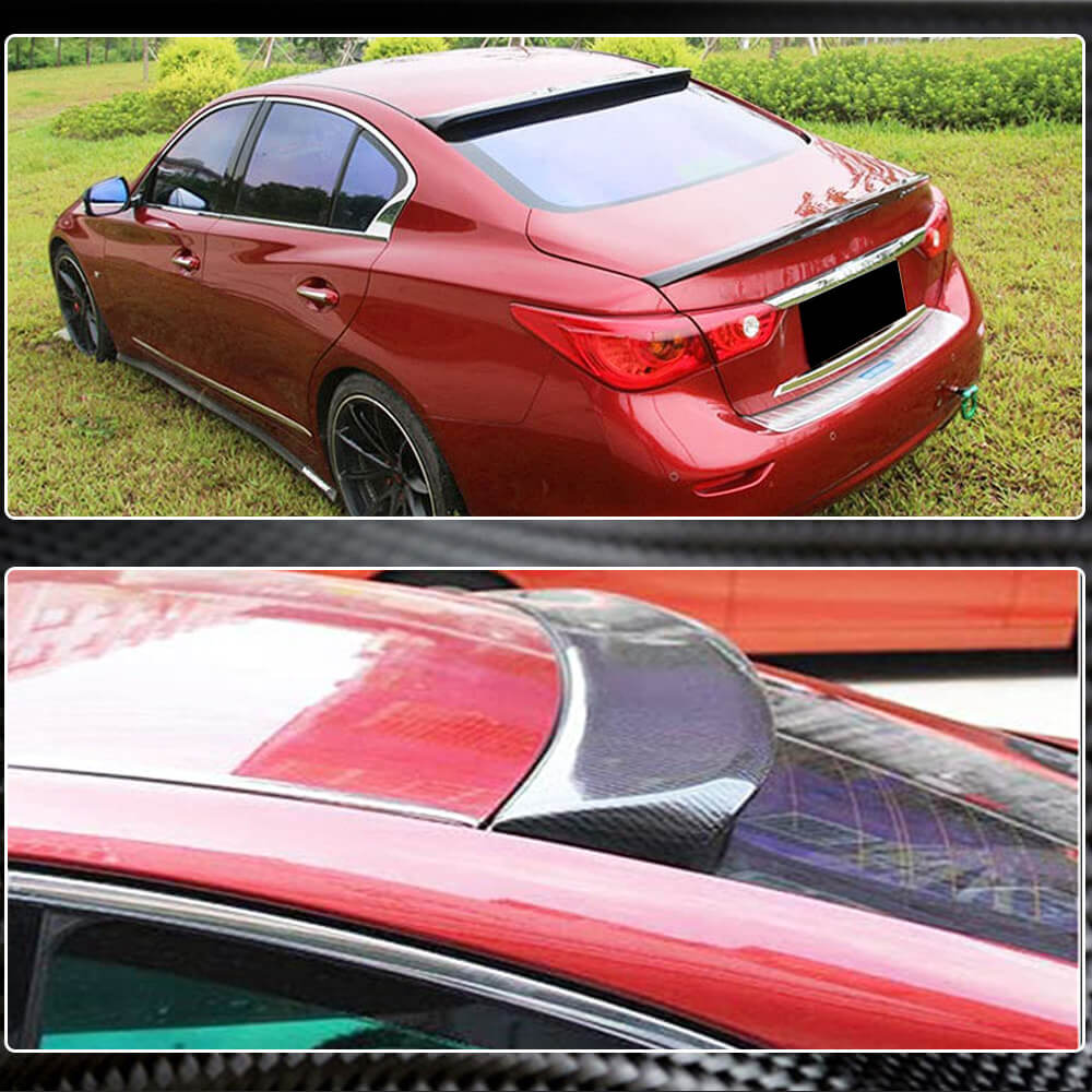 Infiniti Q50 Q50S 2014-2023 Carbon Fiber Rear Roof Spoiler-Ahacarbon
