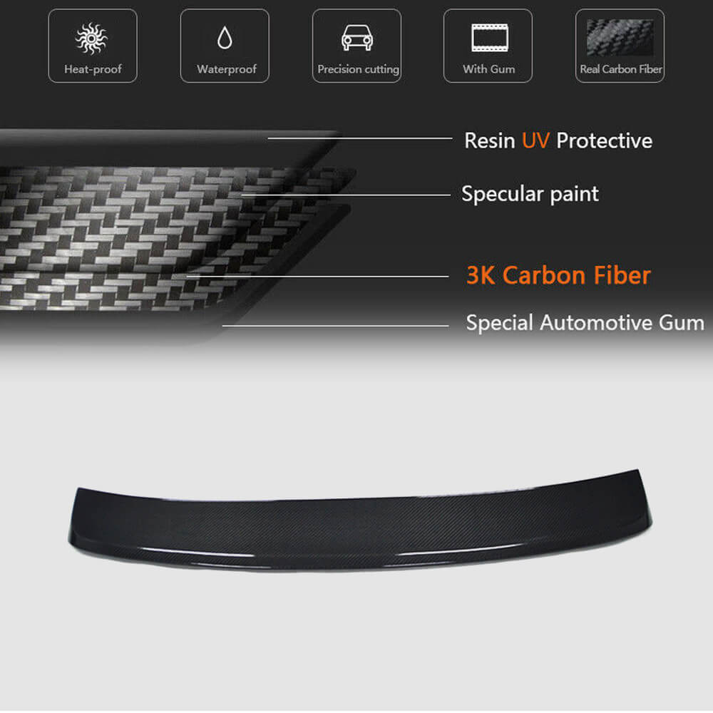 Infiniti Q50 Q50S 2014-2023 Carbon Fiber Rear Roof Spoiler-Ahacarbon