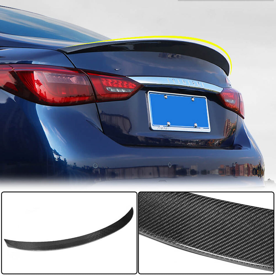 Infiniti Q50 Q50S 2014-2022 Rear Trunk Spoiler Carbon Fiber/FRP-Ahacarbon