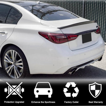 Infiniti Q50 Q50S 2014-2022 Rear Trunk Spoiler Carbon Fiber/FRP-Ahacarbon