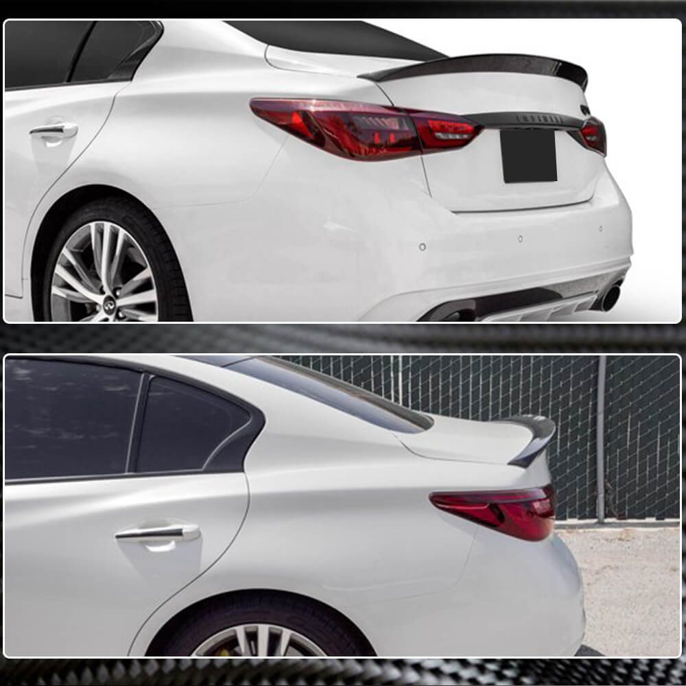 Infiniti Q50 Q50S 2014-2022 Rear Trunk Spoiler Carbon Fiber/FRP-Ahacarbon