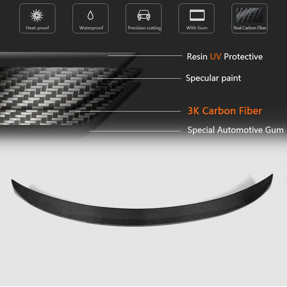 Infiniti Q50 Q50S 2014-2022 Rear Trunk Spoiler Carbon Fiber/FRP-Ahacarbon