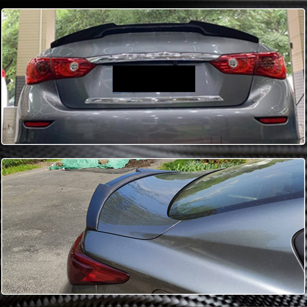 Infiniti Q50 Q50S Sedan 2014-2023 Rear Trunk Spoiler Carbon Fiber-Ahacarbon