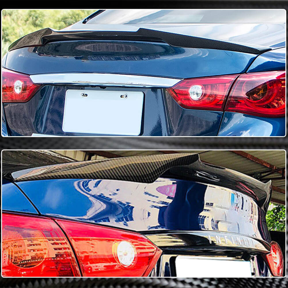 Infiniti Q50 Q50S Sedan 2014-2023 Rear Trunk Spoiler Carbon Fiber-Ahacarbon