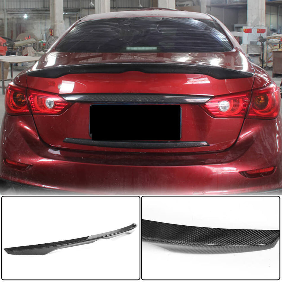 Infiniti Q50 Q50S 2014-2022 Rear Trunk Spoiler Carbon Fiber-Ahacarbon