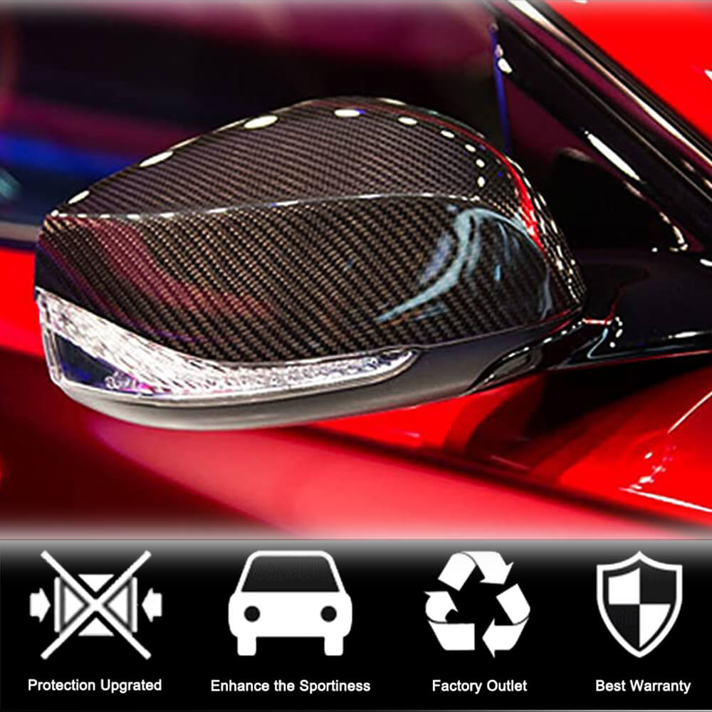 Infiniti Q50 Q50S Q60 Q60S Q70 Mirror Covers Add-on Style Dry Carbon Fiber-Ahacarbon