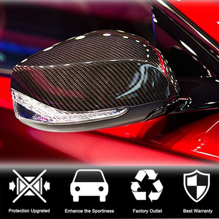 Infiniti Q50 Q50S Q60 Q60S Q70 Mirror Covers Add-on Style Dry Carbon Fiber-Ahacarbon
