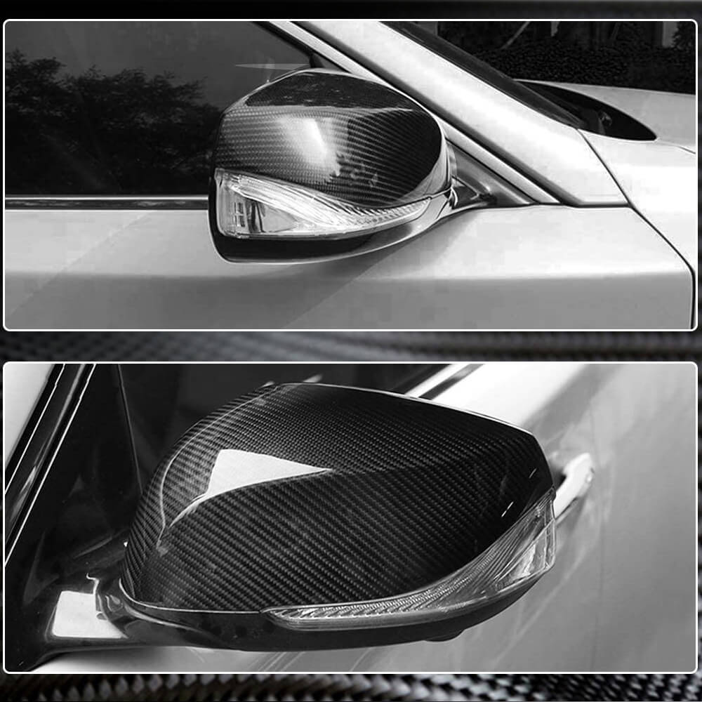 Infiniti Q50 Q50S Q60 Q60S Q70 Mirror Covers Add-on Style Dry Carbon Fiber-Ahacarbon