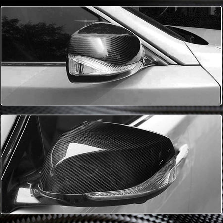 Infiniti Q50 Q50S Q60 Q60S Q70 Mirror Covers Add-on Style Dry Carbon Fiber-Ahacarbon