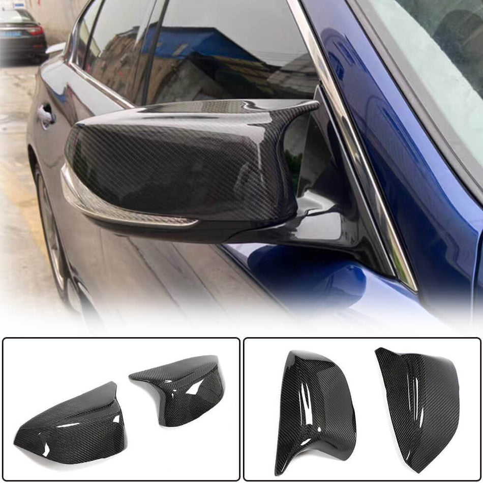 Infiniti Q50 Q60 Q70 QX30 2014-2024 Mirror Covers Replacement Style Carbon Fiber/ABS-Ahacarbon