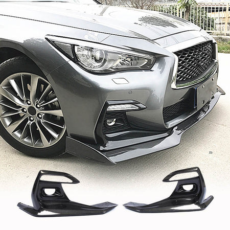 Infiniti Q50 Sport 2018-2022 Fog Light Covers Carbon Fiber-Ahacarbon