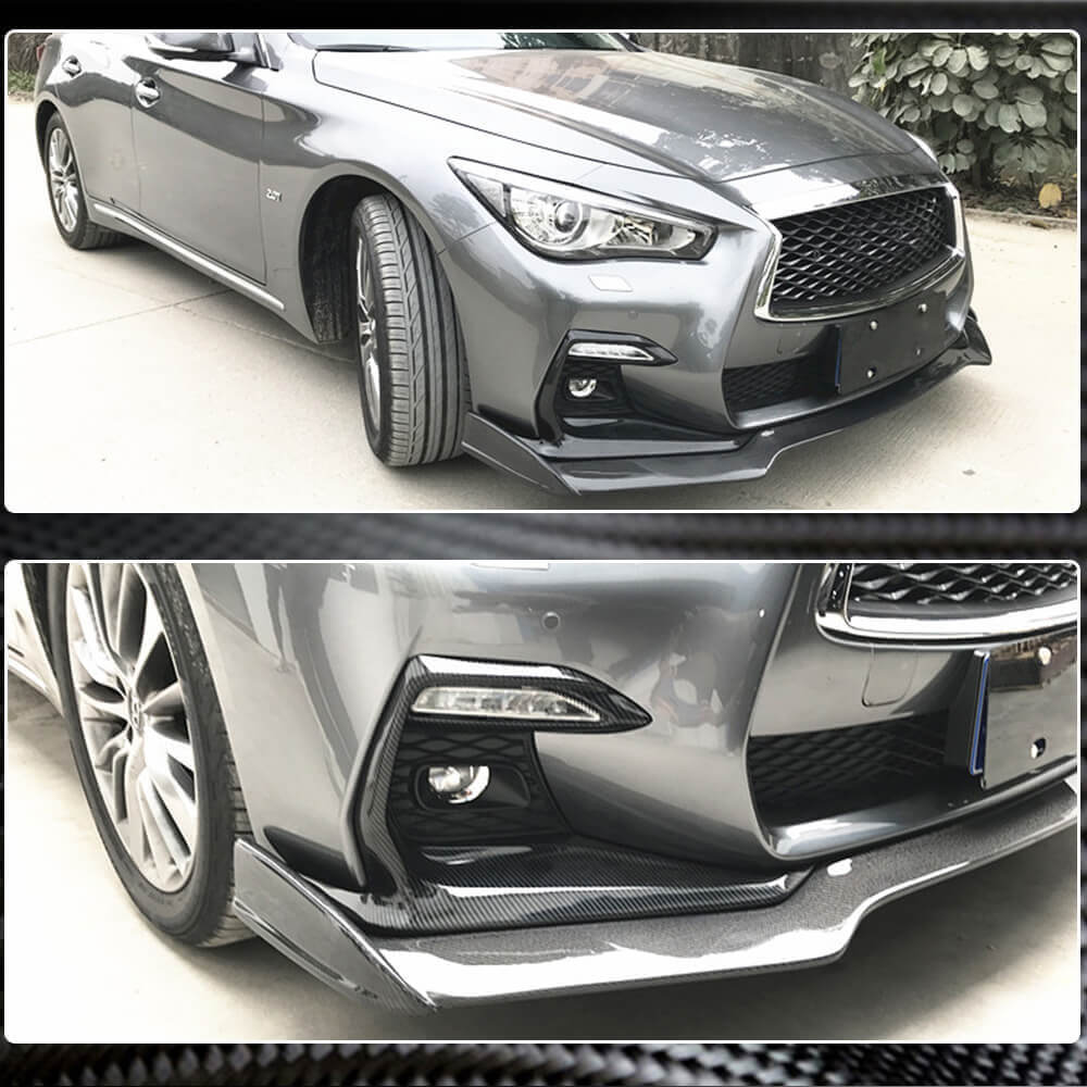 Infiniti Q50 Sport 2018-2022 Fog Light Covers Carbon Fiber-Ahacarbon