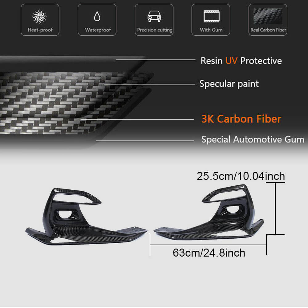 Infiniti Q50 Sport 2018-2022 Fog Light Covers Carbon Fiber-Ahacarbon