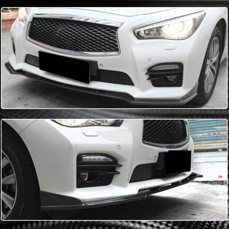 Infiniti Q50 Sport 2014-2017 Front Bumper Lip Carbon Fiber/FRP-Ahacarbon
