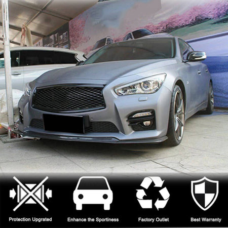 Infiniti Q50 Sport 2014-2017 Front Bumper Lip Carbon Fiber-Ahacarbon