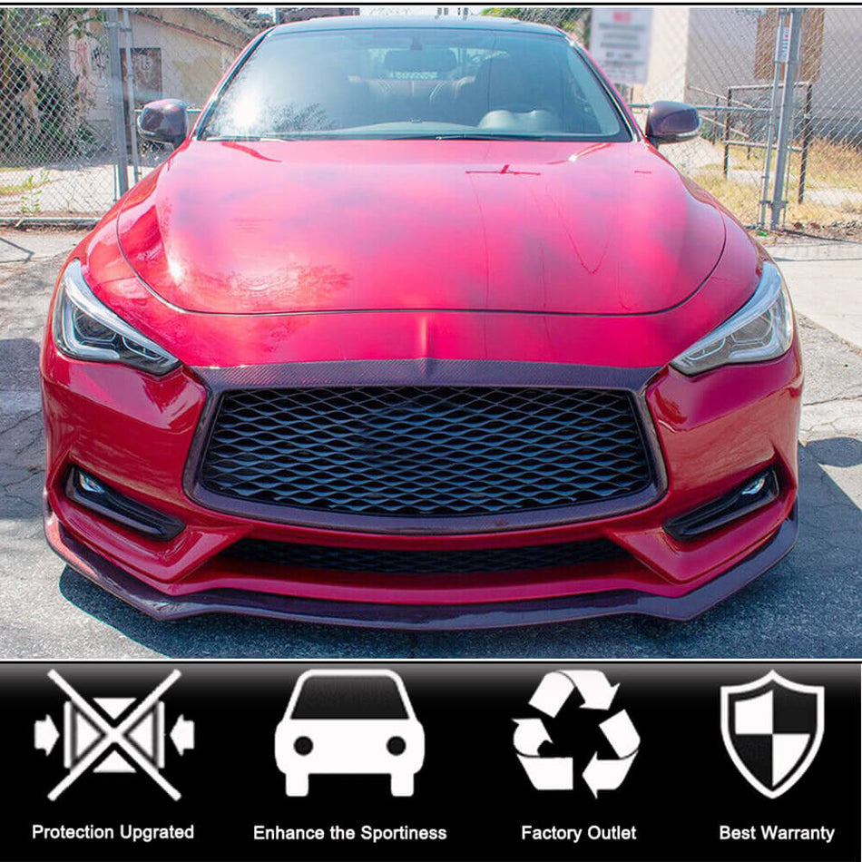 Infiniti Q60 Coupe 2-Door 2016-2022 Front Grille Carbon Fiber-Ahacarbon