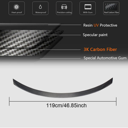 Infiniti Q60 Q60S 2017-2022 Rear Trunk Spoiler Carbon Fiber-Ahacarbon