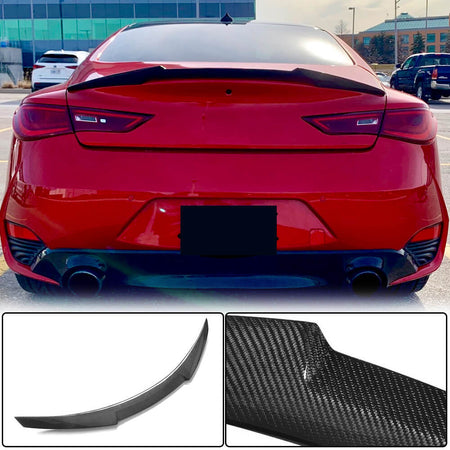 Infiniti Q60 Q60S 2016-2022 Rear Trunk Spoiler Carbon Fiber-Ahacarbon