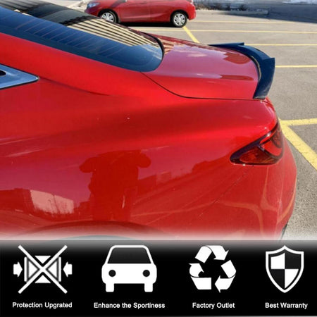 Infiniti Q60 Q60S 2016-2022 Rear Trunk Spoiler Carbon Fiber-Ahacarbon