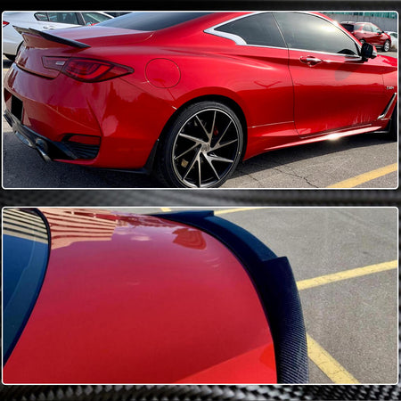 Infiniti Q60 Q60S 2016-2022 Rear Trunk Spoiler Carbon Fiber-Ahacarbon