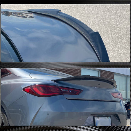 Infiniti Q60 Q60S 2016-2022 Rear Trunk Spoiler Carbon Fiber-Ahacarbon