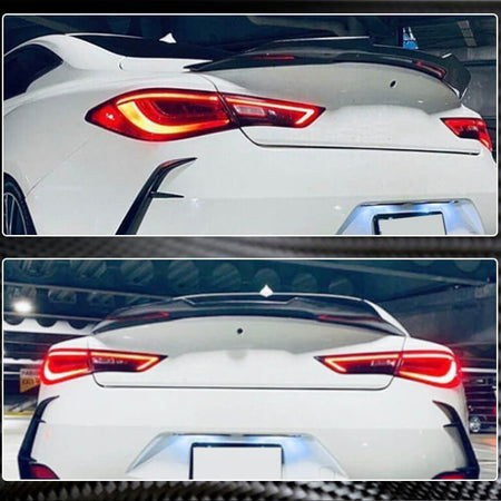 Infiniti Q60 Q60S 2017-2022 Rear Trunk Spoiler Carbon Fiber-Ahacarbon