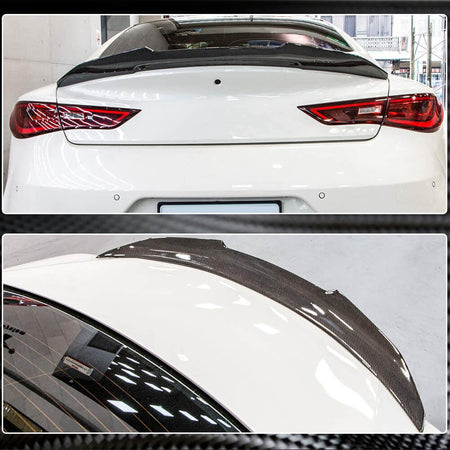 Infiniti Q60 Q60S 2017-2022 Rear Trunk Spoiler Carbon Fiber-Ahacarbon