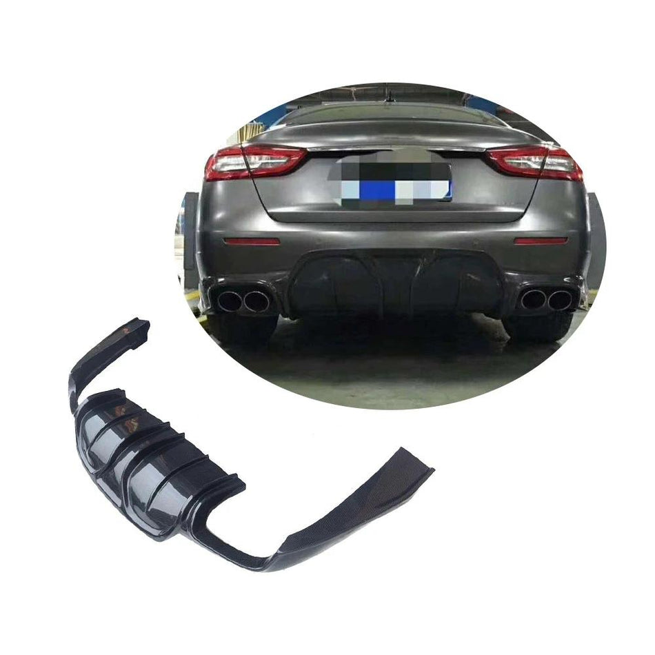 Maserati Quattroporte QP S Q4 Sedan 2017-2019 Rear Bumper Diffuser Carbon Fiber-Ahacarbon