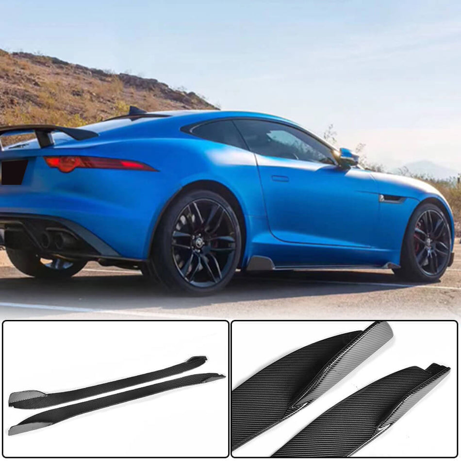 Jaguar F-TYPE 3.0 Coupe Convertible 2-Door2013-2017 Side Skirts Carbon Fiber-Ahacarbon