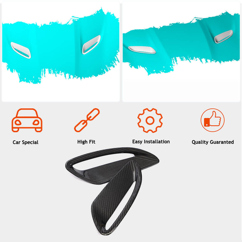 Jaguar F-TYPE 2020UP Hood Air Fender Vent Dry Carbon Fiber-Ahacarbon
