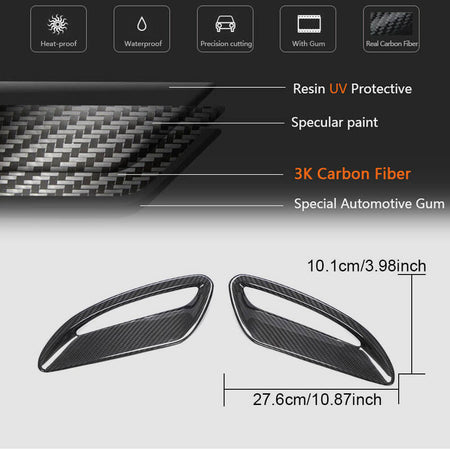 Jaguar F-TYPE 2020UP Hood Air Fender Vent Dry Carbon Fiber-Ahacarbon
