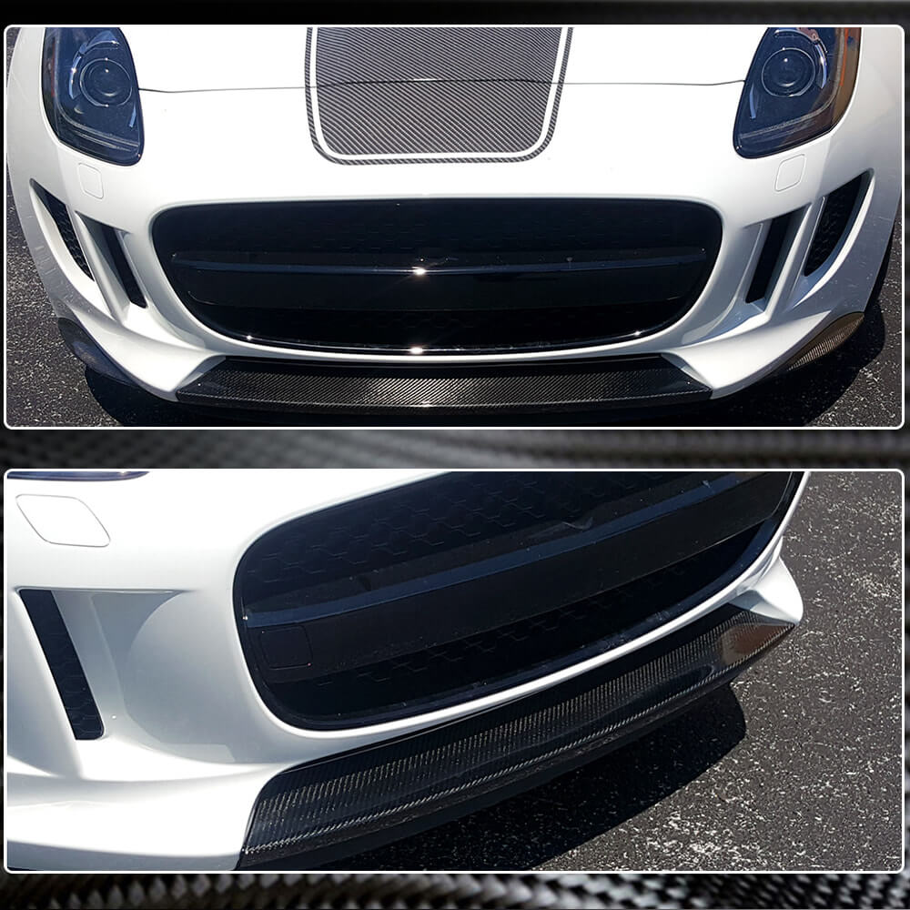 Jaguar Project 7 2013-2015 Front Bumper Lip Carbon Fiber-Ahacarbon