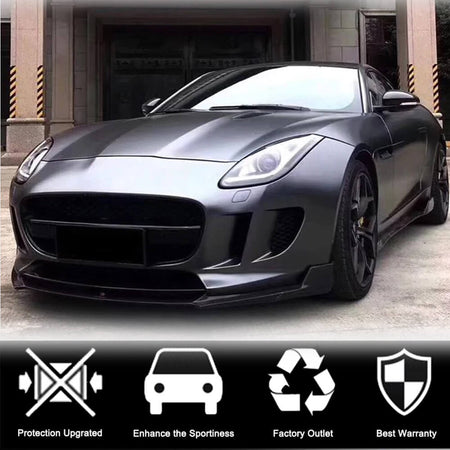 Jaguar F-TYPE 2013-2017 Front Bumper Lip Carbon Fiber-Ahacarbon