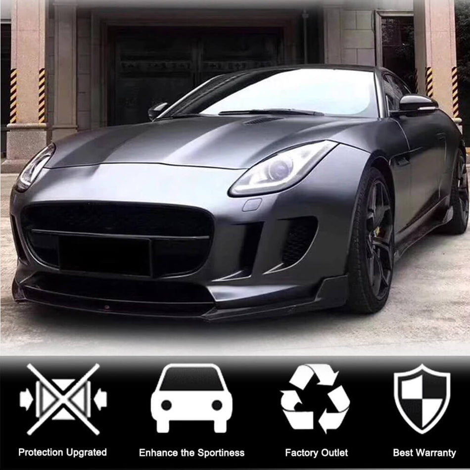 Jaguar F-TYPE 2013-2017 Front Bumper Lip Carbon Fiber-Ahacarbon