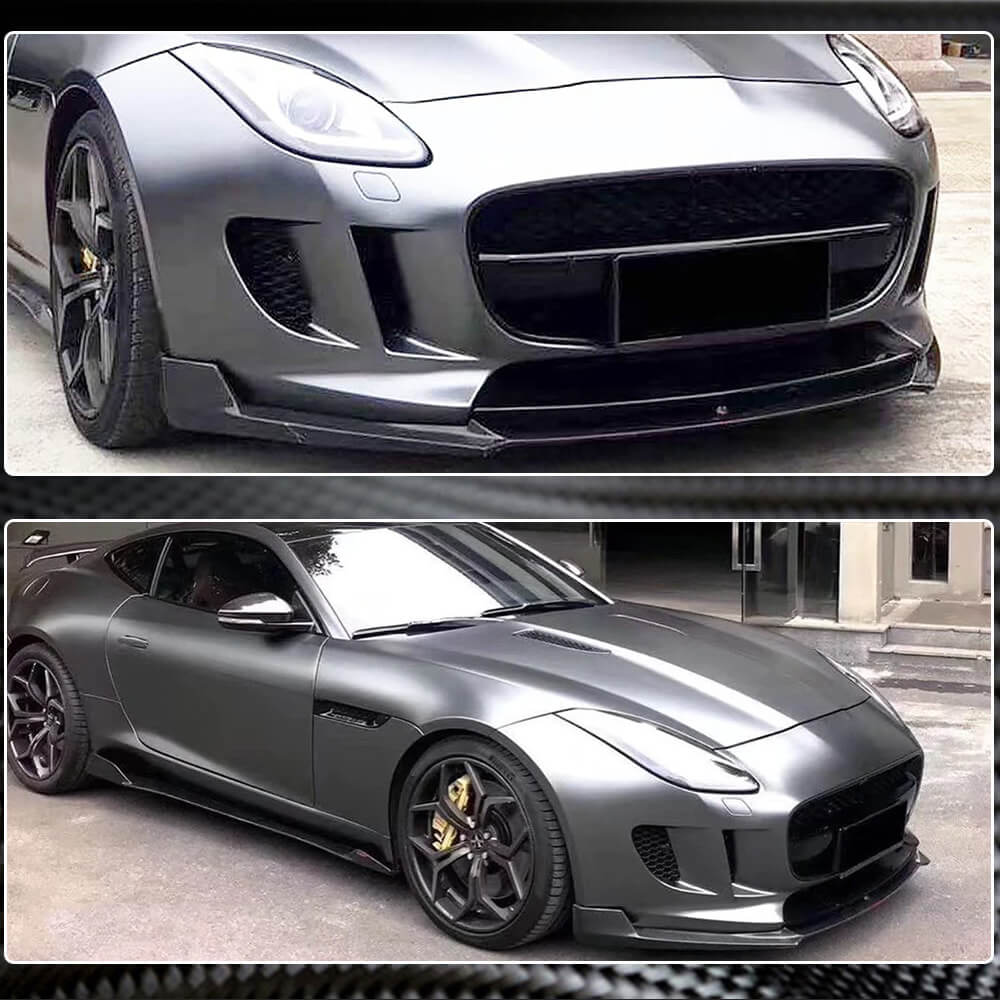 Jaguar F-TYPE 2013-2017 Front Bumper Lip Carbon Fiber-Ahacarbon