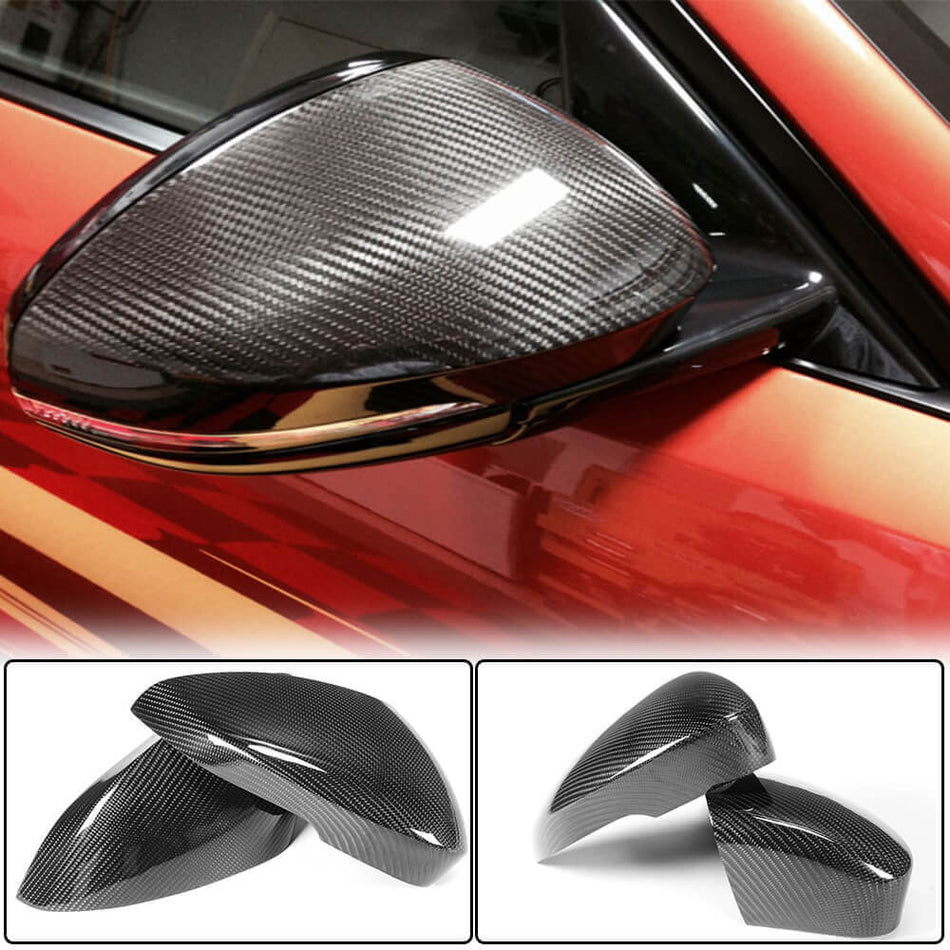 Jaguar F-TYPE 2013-2021 Mirror Covers Add-on Style Carbon Fiber-Ahacarbon