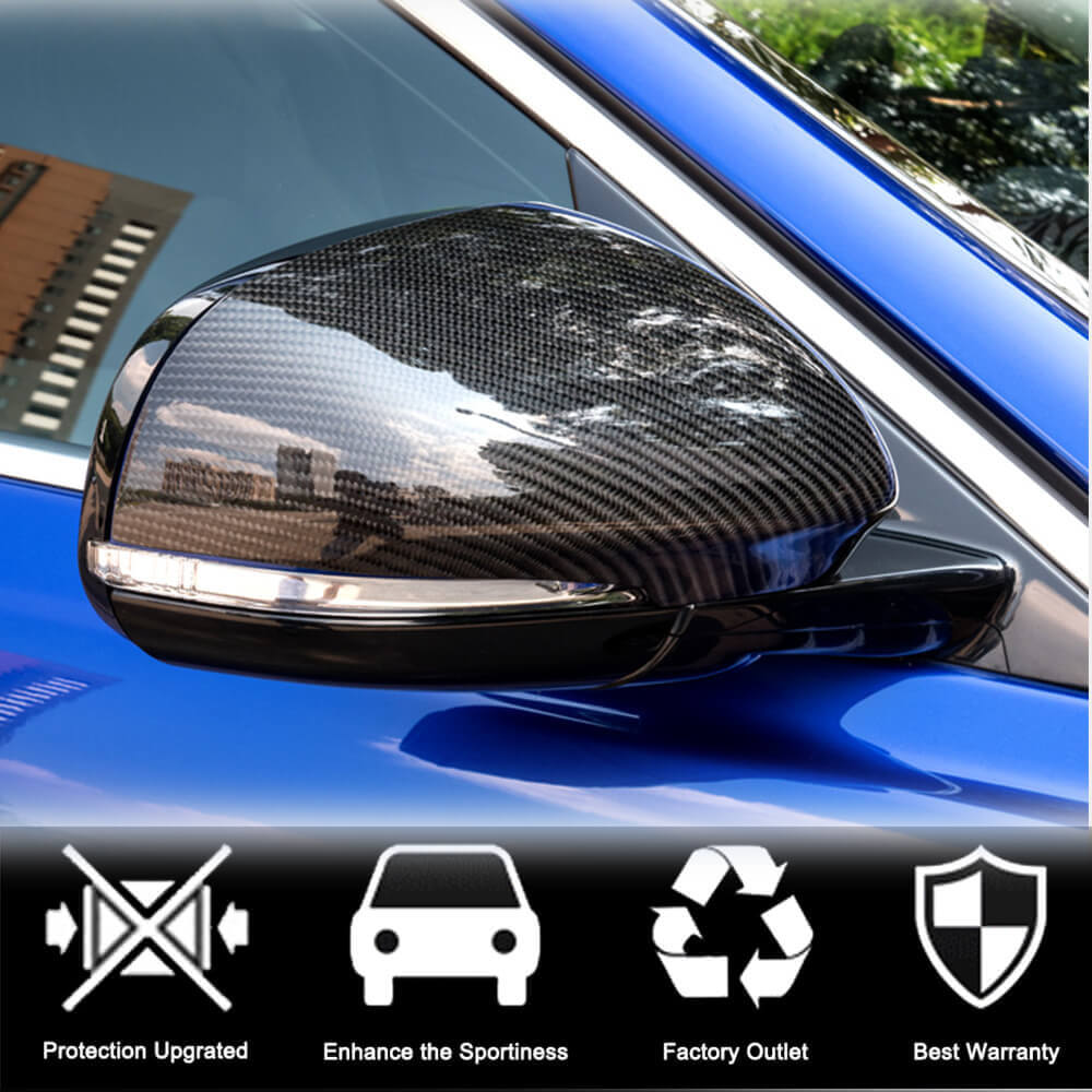 Jaguar F-TYPE 2013-2021 Mirror Covers Add-on Style Carbon Fiber-Ahacarbon