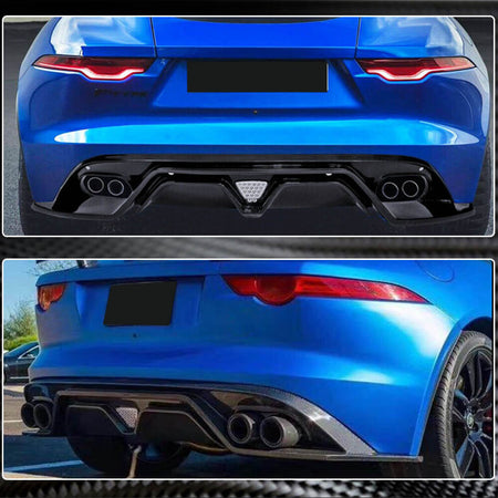 Jaguar F-TYPE X152 Convertible 2-Door 2014-2019 Rear Bumper Diffuser Carbon Fiber-Ahacarbon